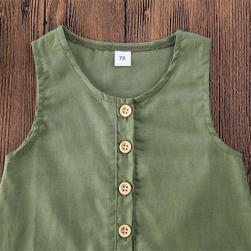 Baby Boys Casual Pocket Solid Color Romper Cheap Baby clothing Online Wholesale - PrettyKid