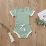 Baby Girls Casual Short Sleeve Romper & Shorts bulk baby boy clothes - PrettyKid