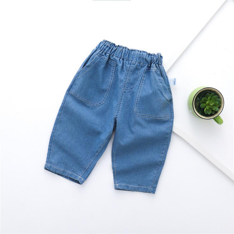 Boys Casual Solid Pocket Jeans - PrettyKid