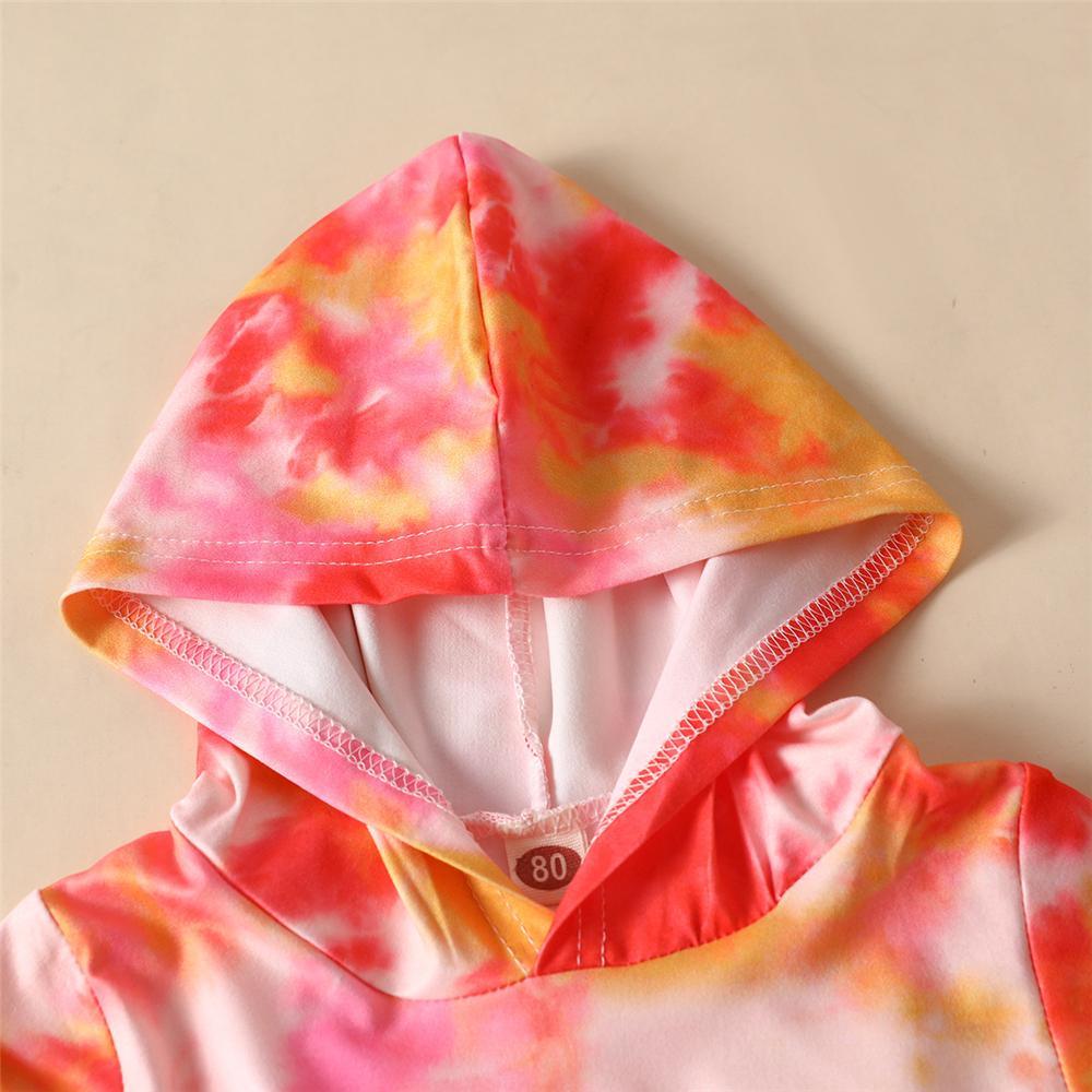 Girls Casual Tie Dye Hooded Long Sleeve Tracksuit Girls Clothing Wholesalers - PrettyKid