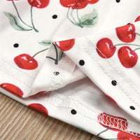 Toddler Girls Cherry Printed Sleeveless Dress & Cardigan Coat Girl Wholesale - PrettyKid