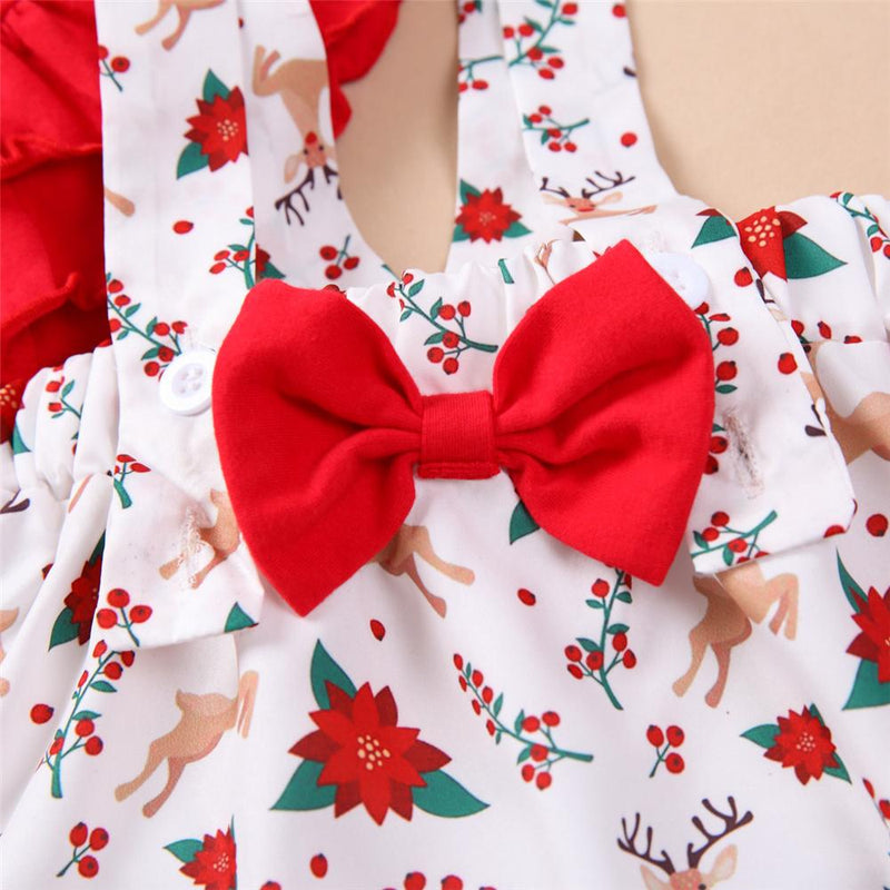 Toddler Girls Christmas Letter Printed Top & Suspender Skirt Wholesale Girls - PrettyKid