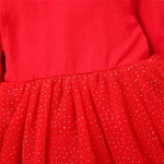 Toddler Girls Christmas Long Sleeve Mesh Dress Girls Clothing Wholesalers - PrettyKid