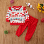 Girls Christmas Long Sleeve Top & Pants & Headband Toddler Girls Wholesale - PrettyKid