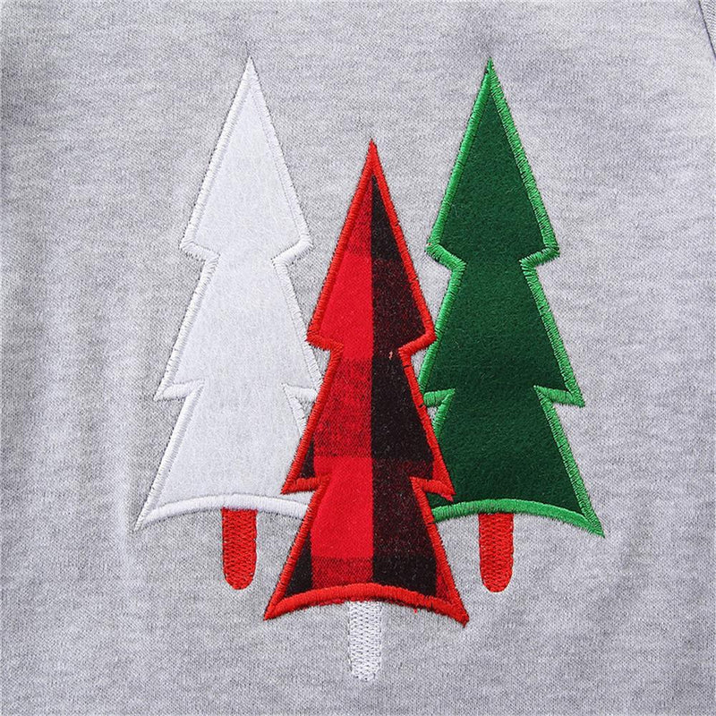 Boys Christmas Tree Long Sleeve Top & Plaid Pants Wholesale Boys Clothing Suppliers - PrettyKid