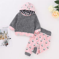 Baby Girls Cloud Cartoon Long Sleeve Hooded Tops & Pants - PrettyKid