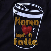 Boys Coffee Letter Printed Sleeveless Top & Shorts Wholesale Toddler Boy clothes - PrettyKid
