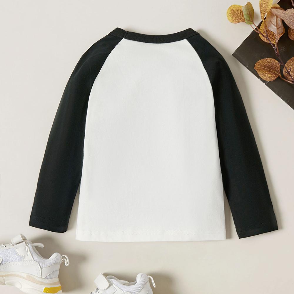 Boys Color Block Car Print Cartton Long Sleeve Tops - PrettyKid