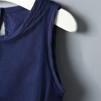 Girls Color Block Chiffon Splicing Sleeveless Dress Kids Wholesale Clothing - PrettyKid