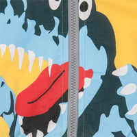 Boys Color Block Crocodile Dinosaur Printed Hooded Jackets Wholesale - PrettyKid