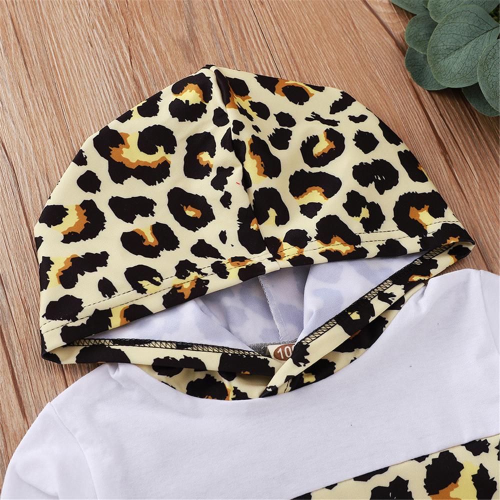 Boys Color Block Leopard Hooded Top & Pants Wholesale Boys Clothing - PrettyKid