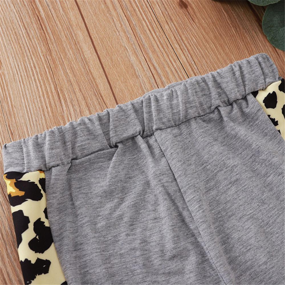 Boys Color Block Leopard Hooded Top & Pants Wholesale Boys Clothing - PrettyKid