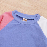 Baby Unisex Color Block Long Sleeve Crew Neck Top & Pants Baby Wholesale Suppliers - PrettyKid