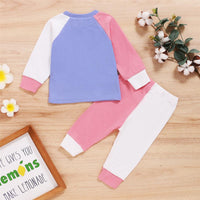 Baby Unisex Color Block Long Sleeve Crew Neck Top & Pants Baby Wholesale Suppliers - PrettyKid