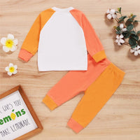 Baby Unisex Color Block Long Sleeve Crew Neck Top & Pants Baby Wholesale Suppliers - PrettyKid