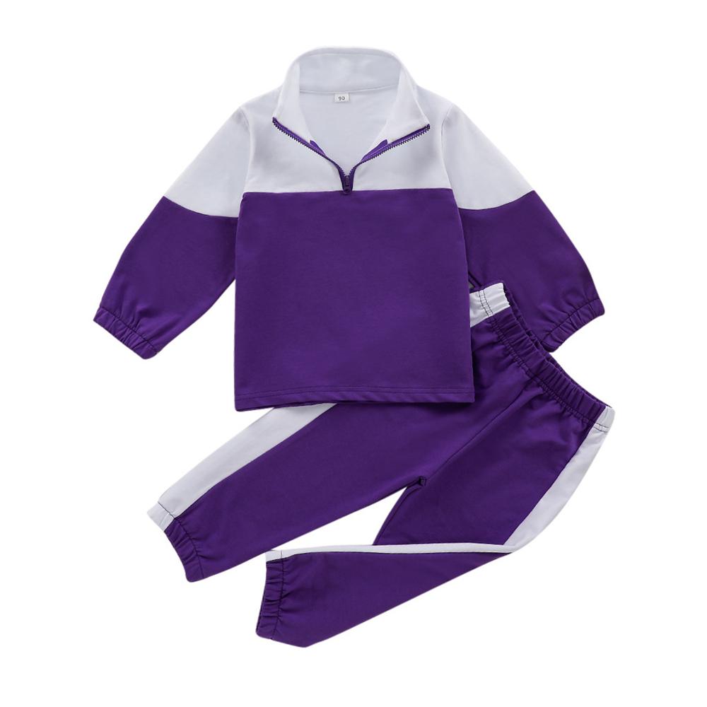 Girls Color Block Long Sleeve Fashion Tracksuit Wholesale Little Girl Boutique Clothing - PrettyKid