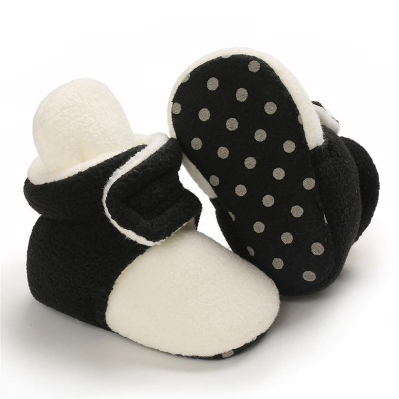 Baby Unisex Color Block Magic Tape Snow Boots Baby Shoes Wholesale - PrettyKid