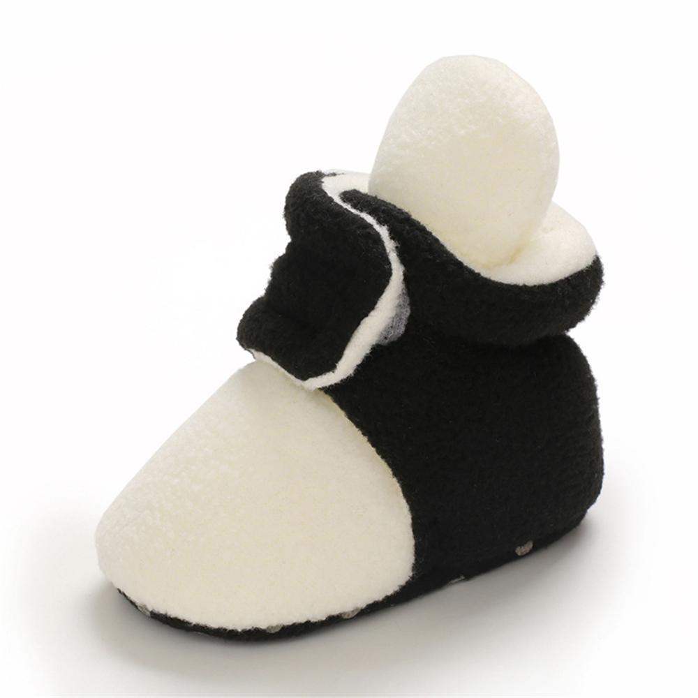 Baby Unisex Color Block Magic Tape Snow Boots Baby Shoes Wholesale - PrettyKid