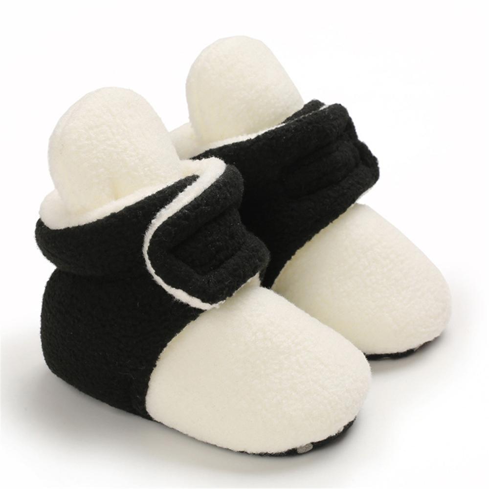 Baby Unisex Color Block Magic Tape Snow Boots Baby Shoes Wholesale - PrettyKid