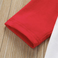 Girls Color Blocking Letter Print Tops - PrettyKid