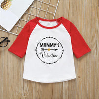 Girls Color Blocking Letter Print Tops - PrettyKid