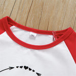 Girls Color Blocking Letter Print Tops - PrettyKid