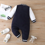 Bear Baby Color Blocking Long Sleeve Romper Baby Clothes Suppliers - PrettyKid