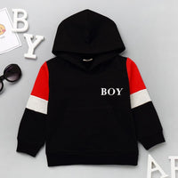 Boys Color Constrast Hooded Long Sleeve Tops Wholesale - PrettyKid