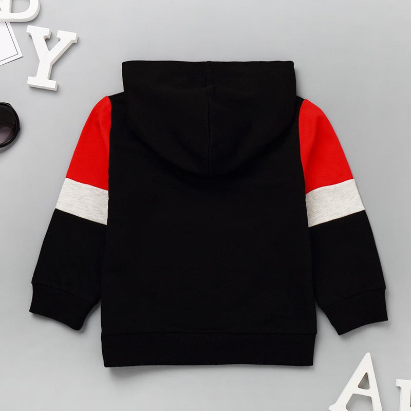 Boys Color Constrast Hooded Long Sleeve Tops Wholesale - PrettyKid