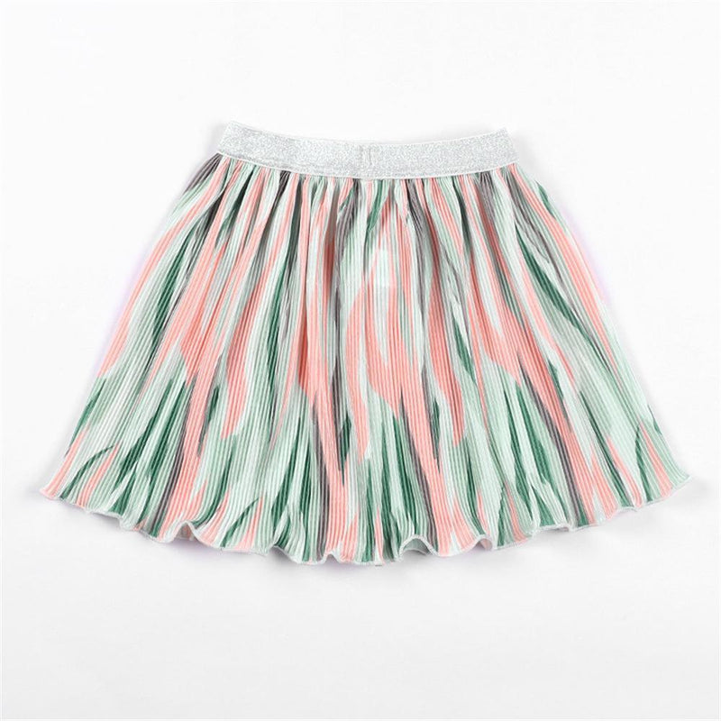 Toddler Girls Color Contrast Elastic Waist Skirt bulk baby grows - PrettyKid