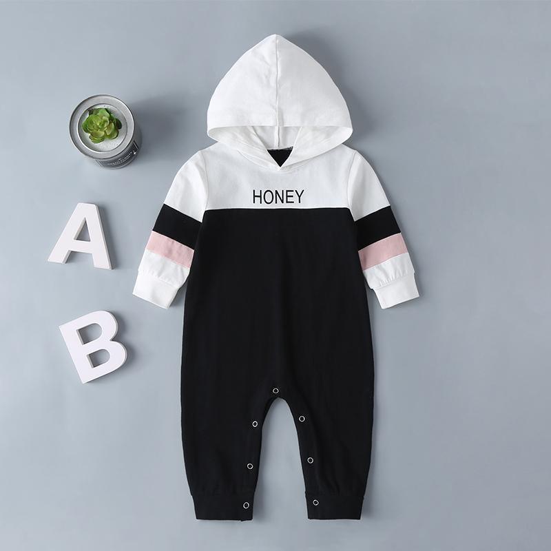 COTTNBABY Baby Boy Color Contrast Hooded Jumpsuit - PrettyKid