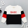 Boys Color Contrast Letter Pattern Tops Baby Boys Clothes Wholesale - PrettyKid