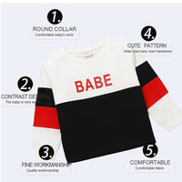 Boys Color Contrast Letter Pattern Tops Baby Boys Clothes Wholesale - PrettyKid