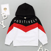 Boys Color Contrast Letter Printed Hooded Tops Wholesale - PrettyKid