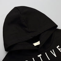 Boys Color Contrast Letter Printed Hooded Tops Wholesale - PrettyKid