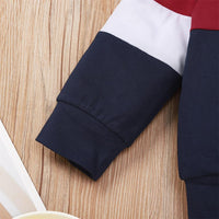 Unsiex Color Contrast Long Sleeve Letter Printed Top & Pants Trendy Kids Wholesale Clothing - PrettyKid