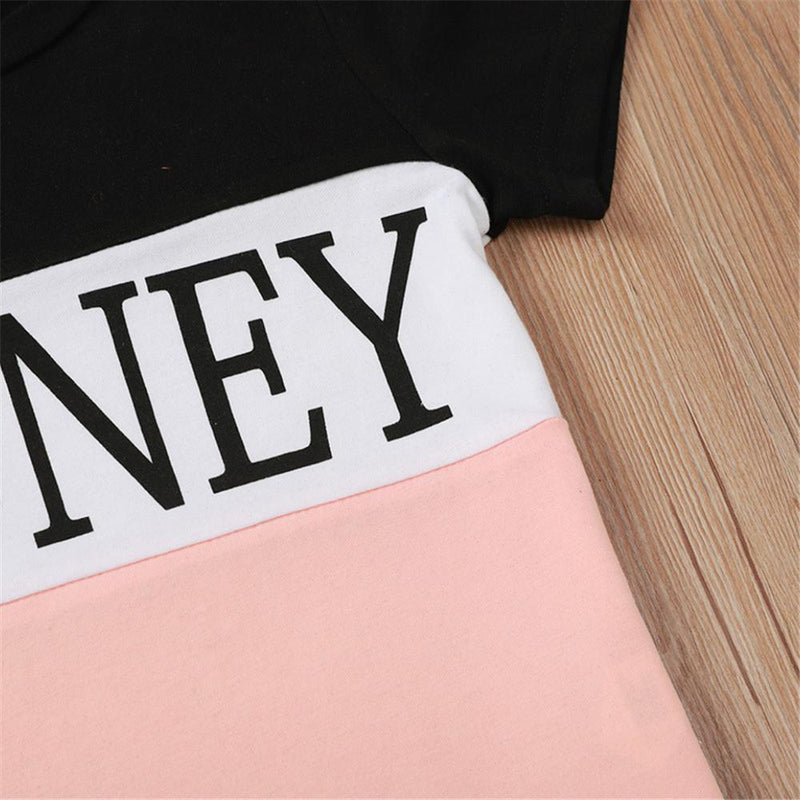 Unisex Color Contrast Short Sleeve Honey Printed Top Wholesale Toddler T Shirts - PrettyKid