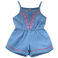 Toddler Girls Color Contrast Sling Jumpsuit clothes wholesale baby clothes online - PrettyKid