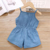 Toddler Girls Color Contrast Sling Jumpsuit clothes wholesale baby clothes online - PrettyKid