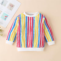 Girls Color Striped Long Sleeve Tops & Pants - PrettyKid