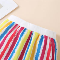 Girls Color Striped Long Sleeve Tops & Pants - PrettyKid