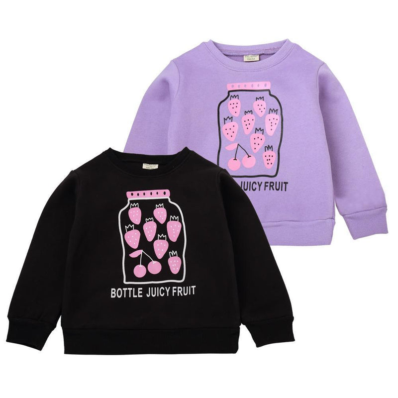 Girls Comfy Cartoon Letter Printed Long-sleeve Tops Wholesale - PrettyKid