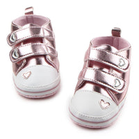 Baby Comfy Heart Printed Magic Tape Sneakers - PrettyKid