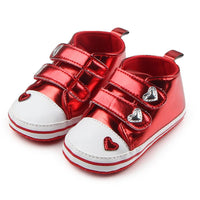 Baby Comfy Heart Printed Magic Tape Sneakers - PrettyKid