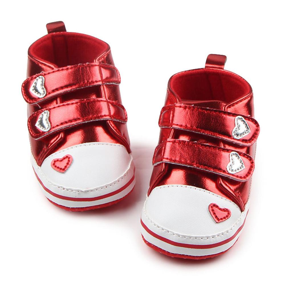 Baby Comfy Heart Printed Magic Tape Sneakers - PrettyKid