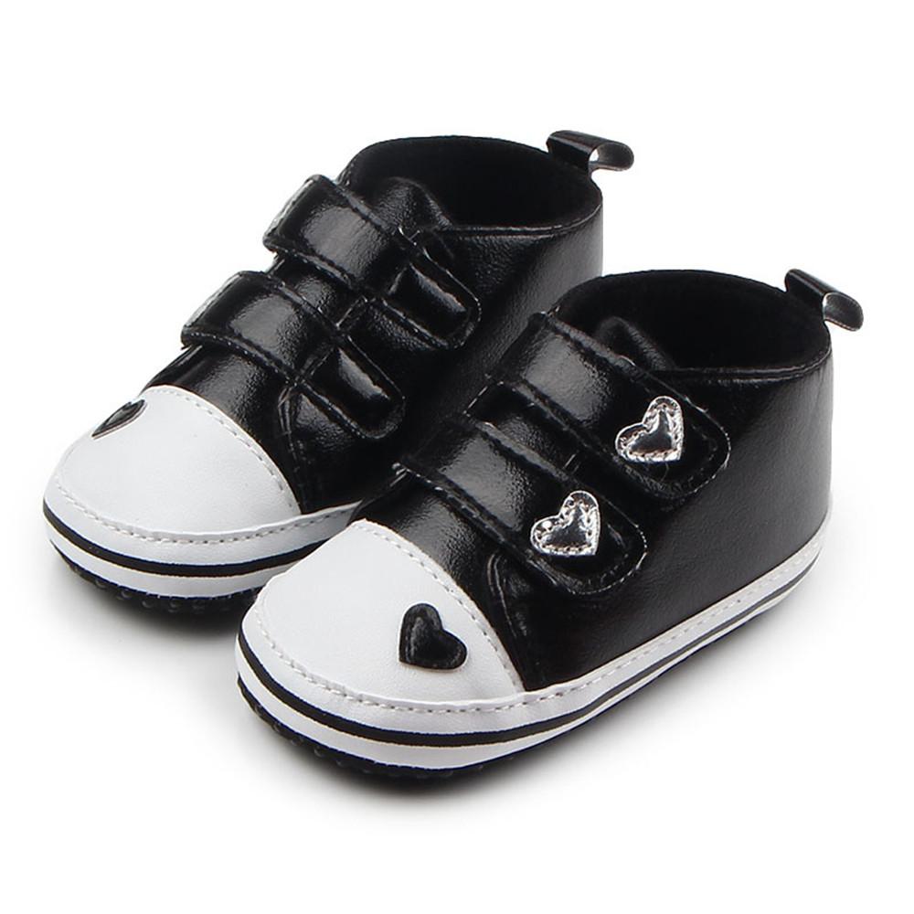 Baby Comfy Heart Printed Magic Tape Sneakers - PrettyKid