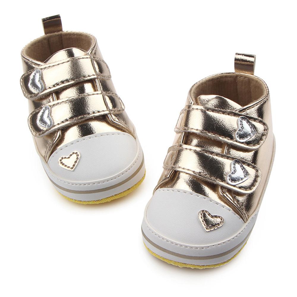 Baby Comfy Heart Printed Magic Tape Sneakers - PrettyKid