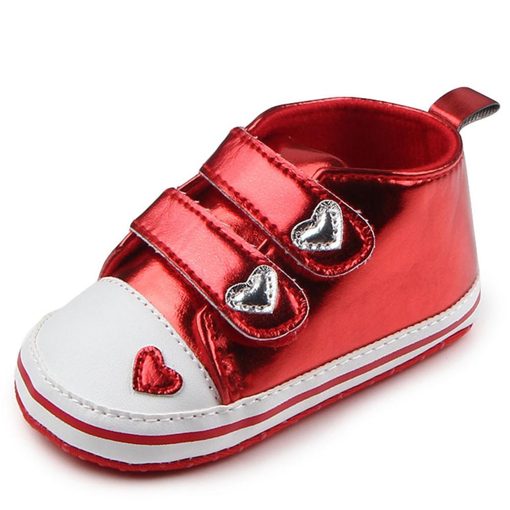 Baby Comfy Heart Printed Magic Tape Sneakers - PrettyKid