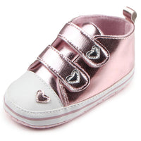 Baby Comfy Heart Printed Magic Tape Sneakers - PrettyKid