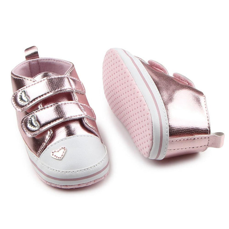 Baby Comfy Heart Printed Magic Tape Sneakers - PrettyKid